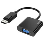Hama 00200337 Displayport To VGA Adapter Black Uk Plug For Monitors TVs