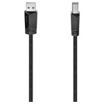 Hama 200603 USB cable USB 2.0 USB-A to USB-B 3.00 m Black