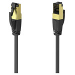 Hama 00200694 RJ45 Network cable patch CAT 8 5 m Black gold plated connectors