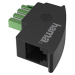 Hama 201122 Phone Adapter TAE-F plug to RJ11 socket Black Cable Assemblies