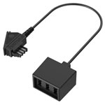Hama 201123 Phone Cable TAE-F plug 3x TAE-NFN socket Black