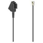 Hama 201148 Cable 1x TAE-F plug - 1x RJ11 plug Black 10 m