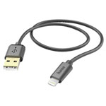 Hama 00201580 USB 2.0 Apple Lightning Black 1.50 m USB-A plug