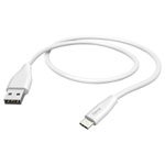 Hama 201596 USB charging cable USB 2.0 USB-A/USB-C plug White 1.50m
