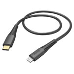 Hama 201602 Charging Cable USB 2.0 Lightning USB-C Black 1.50 m