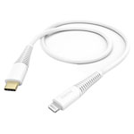Hama 201603 USB charging cable Lightning USB-C plug 1.50 m White