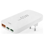Hama 201976 USB charger 65 W 2x USB-C 1x USB-A PD flat mini charger white