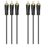 Hama 00205150 RCA AV Cable Black 3x RCA plug to 3x RCA plug 1.5 m