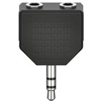 Hama 00205191 Jack Audio Adapter Black 2x Socket 3.5mm to 1x Plug 3.5mm