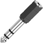 Hama 205194 Audio Adapter Jack Socket 3.5mm to Jack Plug 6.35mm Black