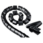 Hama 220996 Spiral cable wrap Plastic Black Flexible Ø2cm x 250cm 1pcs