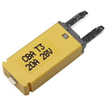 Hansor CBA3 Circuit Breaker 20A Mini Manual Reset Yellow Automotive Fuse
