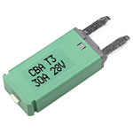 Hansor CBA3 Series 30A Circuit Breaker Green Manual Reset Blade  Automotive