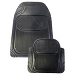 HP Autozubehör 16427 Universal Car Floor Mat Black Rubber 71.5 cm x 49.5 cm