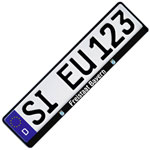 HP Autozubehör 18513 Licence plate holder Black 13.5x53x1.5 cm