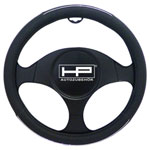 HP Autozubehör 19701 Steering wheel cover Black Polyurethane Ø39cm H4cm