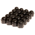 HP Autozubehör 82728 Wheel nut cover 17 mm Black Plastic Wheel Nut Covers