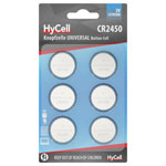 Hycell 1516-0249 Cr2450 Button Cell Lithium 3V Non Rechargeable 6 Pack