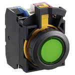 Idec CW1L-M1E10QM4G CW Series Pushbutton Switch 24V 12mA Green Latching