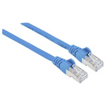 Intellinet 740913 RJ45 Network Cable CAT 6A 3m Blue Metal Foil Braided Shield