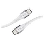 Intenso 7901002 USB cable 2.0 USB-C plug to plug White 1.50m Fabric sleeve