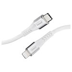 Intenso 7902002 USB cable USB 2.0 USB-C to Lightning 1.50 m White Fabric sleeve