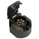 IWH  010207 Trailer socket 7-pin plug Plastic Trailer Push-Fit Systems