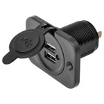 IWH 019006 USB Dual-Installation Socket 12 24V 21100Ma Max Load 2.0A
