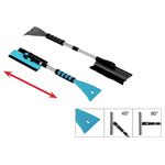 IWH 886001 ice scraper/brush retractable aluminium blue soft grip 48x15x11cm