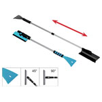 IWH 886503 Aluminium Ice scraper/brush Blue Soft grip Retractable 77x15x11cm