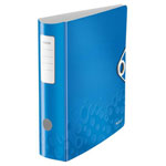 Leitz 1106-00-36 Wow Folder A4 Ice Blue Metallic 82 mm Spine 2 Brackets