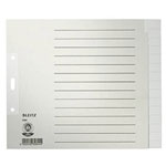 Leitz 12240085 Index A4 Oversized Blank Grey Flax Paper 15 Dividers