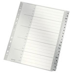 Leitz 12600000 Index A4 Oversized A-Z Polypropylene Grey 20 Dividers