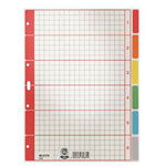 Leitz 43500085 A4 Index Dividers Grey Cardboard 6 Sections