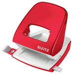 Leitz 50081026 Office Punch Red White Paper Size A4 Max 30 Sheets 80 Gm²