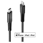 LINDY 31288 USB cable USB 2.0 Lightning to USB-C plug 3 m Black