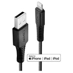 LINDY 31290 USB cable USB 2.0 Apple Lightning USB-A 0.50 m Black