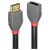 LINDY 36476 HDMI cable extension anthracite 1m black red gold plated connector