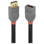 LINDY 36496 DisplayPort Cable Extension Red Black 1m Gold-Plated Connectors