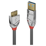 LINDY 36657 USB Cable USB 3.2 Gen 1 USB-A to Micro-B 1.00m Grey