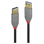 LINDY 36750 USB cable black 0.50m USB 3.2 Gen 1 USB-A plug to USB-A plug