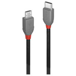 LINDY 36893 USB cable USB 2.0 USB-C to Micro-B Black 3m