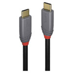 LINDY 36901 USB cable USB 3.2 2x USB-C plug Black Grey 1m