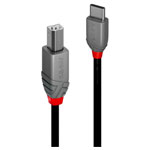 LINDY 36940 USB cable Black 0.50m USB-C plug to USB-B plug USB 2.0