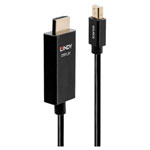 LINDY 40922 Mini DisplayPort to HDMI plug Cable Black 2.00 m