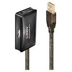 LINDY 42635 USB cable USB 2.0 USB-A plug to 4 sockets 10m Grey