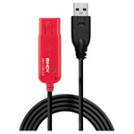 LINDY 42923 USB cable USB 2.0 USB-A plug to socket 30m Black Red
