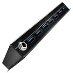 LINDY 43128 7 Port USB 3.0 Metall Hub Black USB 3.0 hub multi-port splitter