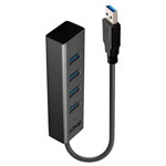 LINDY 43324 USB hub 4 ports USB 3.1 1st Gen Black