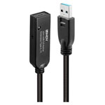 LINDY 43376 USB cable USB 3.2 Gen 1 USB-A to USB-C Black 10m